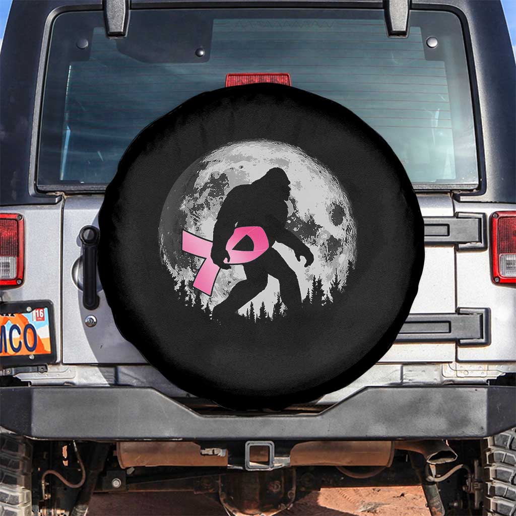 Bigfoot Pink Ribbon Breast Cancer Awareness Spare Tire Cover TS10 No hole Black Print Your Wear