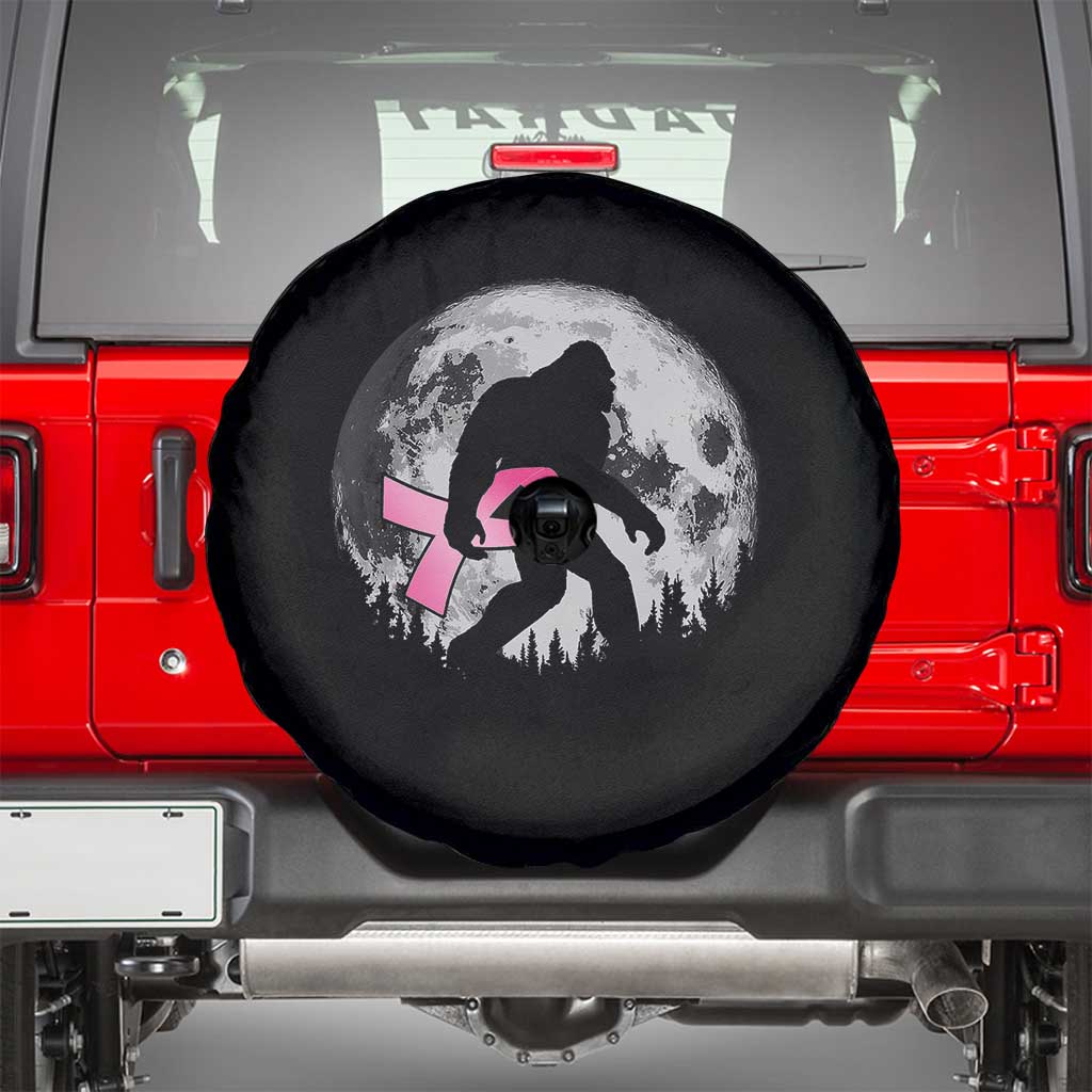 Bigfoot Pink Ribbon Breast Cancer Awareness Spare Tire Cover TS10 Black Print Your Wear