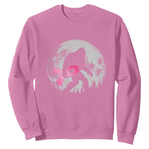 Bigfoot Pink Ribbon Breast Cancer Awareness Sweatshirt TS10 Azalea Print Your Wear