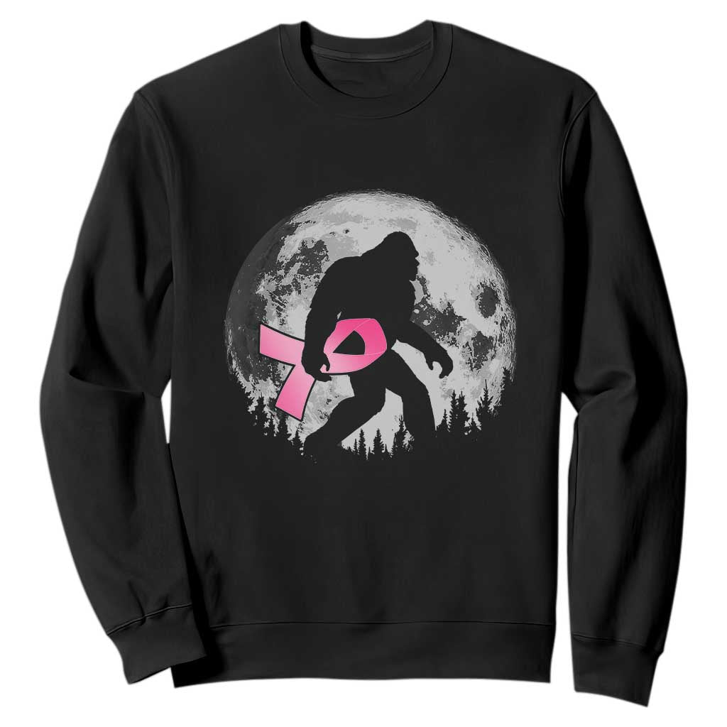 Bigfoot Pink Ribbon Breast Cancer Awareness Sweatshirt TS10 Black Print Your Wear