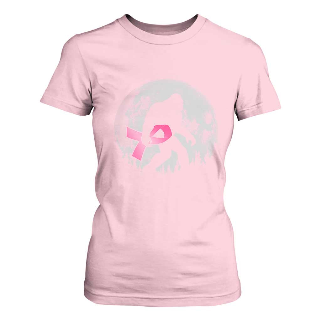 Bigfoot Pink Ribbon Breast Cancer Awareness T Shirt For Women TS10 Light Pink Print Your Wear