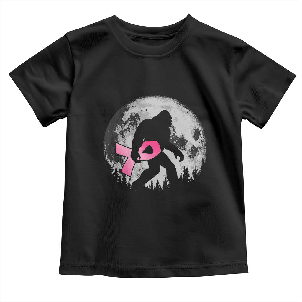 Bigfoot Pink Ribbon Breast Cancer Awareness Toddler T Shirt TS10 Black Print Your Wear