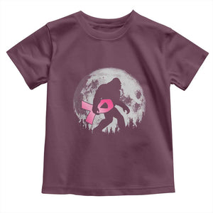 Bigfoot Pink Ribbon Breast Cancer Awareness Toddler T Shirt TS10 Maroon Print Your Wear