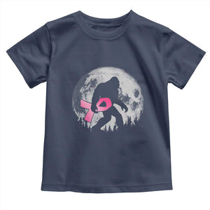 Bigfoot Pink Ribbon Breast Cancer Awareness Toddler T Shirt TS10 Navy Print Your Wear