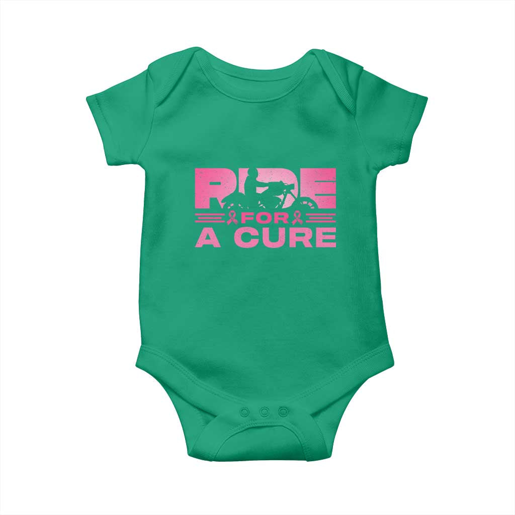 Breast Cancer Motorcycle Baby Onesie Pink Ribbon Ride For A Cure TS10 Irish Green Print Your Wear