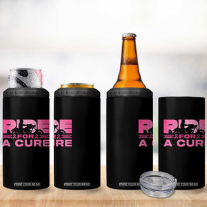 Breast Cancer Motorcycle 4 in 1 Can Cooler Tumbler Pink Ribbon Ride For A Cure TS10 Print Your Wear