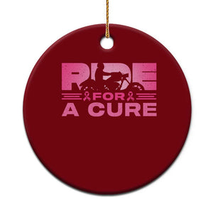 Breast Cancer Motorcycle Ceramic Ornament Pink Ribbon Ride For A Cure TS10 1pc Red Print Your Wear