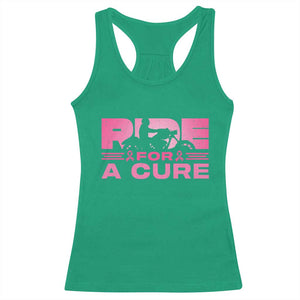Breast Cancer Motorcycle Racerback Tank Top Pink Ribbon Ride For A Cure TS10 Irish Green Print Your Wear