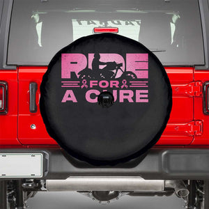 Breast Cancer Motorcycle Spare Tire Cover Pink Ribbon Ride For A Cure TS10 Black Print Your Wear