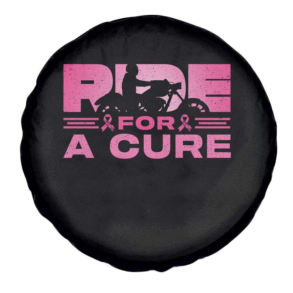 Breast Cancer Motorcycle Spare Tire Cover Pink Ribbon Ride For A Cure TS10 Print Your Wear