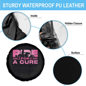 Breast Cancer Motorcycle Spare Tire Cover Pink Ribbon Ride For A Cure TS10 Print Your Wear