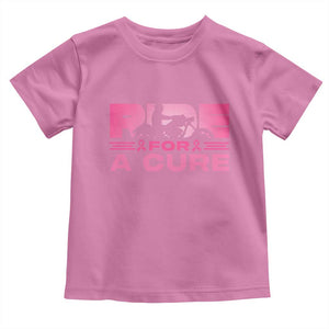 Breast Cancer Motorcycle Toddler T Shirt Pink Ribbon Ride For A Cure TS10 Azalea Print Your Wear
