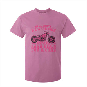 Breast Cancer Motorcycle T Shirt For Kid In October We Wear Pink Ride For A Cure TS10 Azalea Print Your Wear