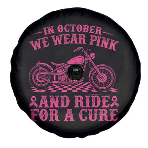 Breast Cancer Motorcycle Spare Tire Cover In October We Wear Pink Ride For A Cure TS10 Print Your Wear