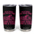 Breast Cancer Motorcycle Tumbler Cup In October We Wear Pink Ride For A Cure TS10 Black Print Your Wear