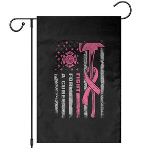 Firefighter Breast Cancer Awareness Garden Flag Fight For A Cure American Flag TS10 Black Print Your Wear