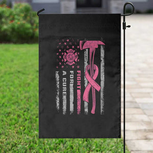 Firefighter Breast Cancer Awareness Garden Flag Fight For A Cure American Flag TS10 Print Your Wear