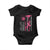 Firefighter Breast Cancer Awareness Baby Onesie Fight For A Cure American Flag TS10 Black Print Your Wear