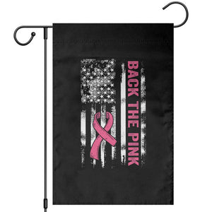 Back The Pink Ribbon Breast Cancer Awareness Garden Flag American Flag TS10 Black Print Your Wear