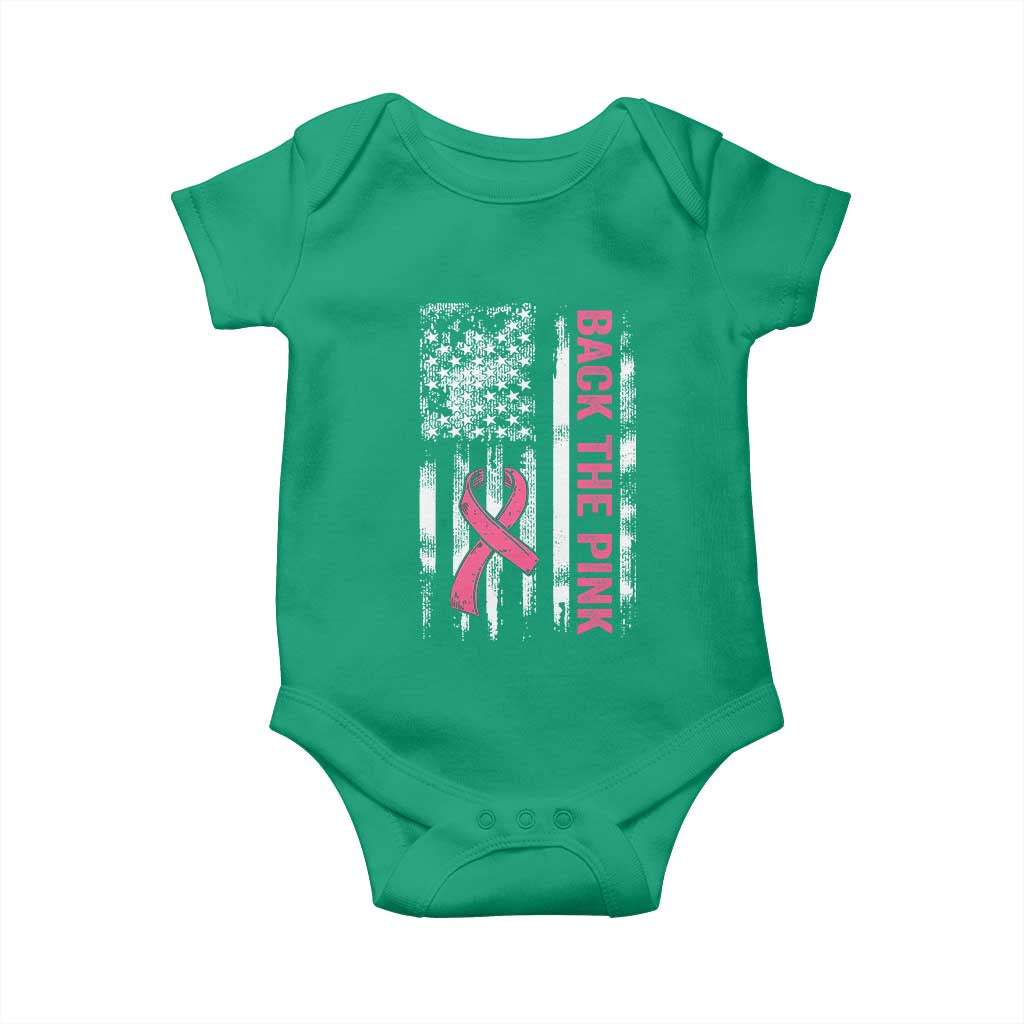 Back The Pink Ribbon Breast Cancer Awareness Baby Onesie American Flag TS10 Irish Green Print Your Wear
