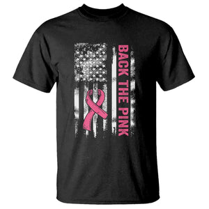 Back The Pink Ribbon Breast Cancer Awareness T Shirt American Flag TS10 Black Print Your Wear