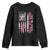 Back The Pink Ribbon Breast Cancer Awareness Youth Sweatshirt American Flag - Print Your Wear
