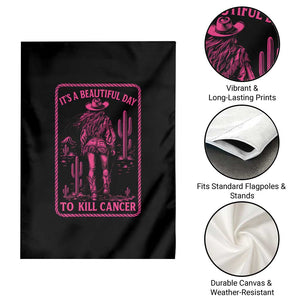 Cowgirl Breast Cancer Garden Flag Beautiful Day To Kill Cancer Vintage Western Pink TS10 Print Your Wear