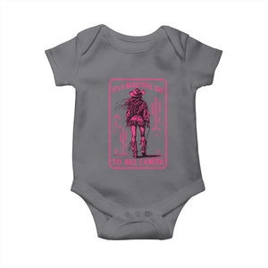 Cowgirl Breast Cancer Baby Onesie Beautiful Day To Kill Cancer Vintage Western Pink TS10 Charcoal Print Your Wear