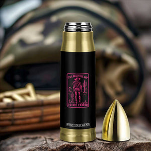 Cowgirl Breast Cancer Bullet Tumbler Beautiful Day To Kill Cancer Vintage Western Pink TS10 Print Your Wear