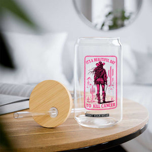 Cowgirl Breast Cancer Glass Can Beautiful Day To Kill Cancer Vintage Western Pink TS10 Print Your Wear