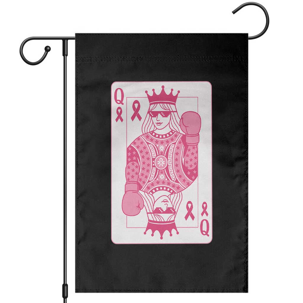 Breast Cancer Awareness Garden Flag Queen Of Pink Ribbon Blackjack Cards Poker TS10 Black Print Your Wear
