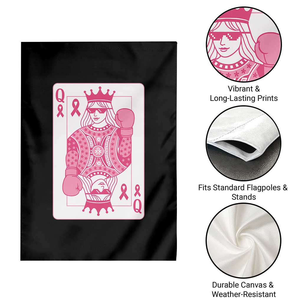 Breast Cancer Awareness Garden Flag Queen Of Pink Ribbon Blackjack Cards Poker TS10 Print Your Wear