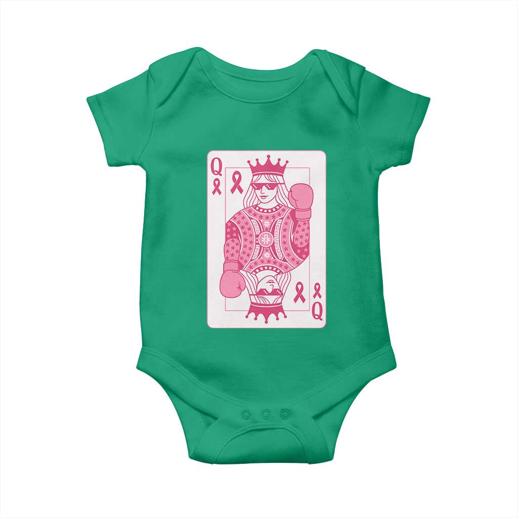 Breast Cancer Awareness Baby Onesie Queen Of Pink Ribbon Blackjack Cards Poker TS10 Irish Green Print Your Wear