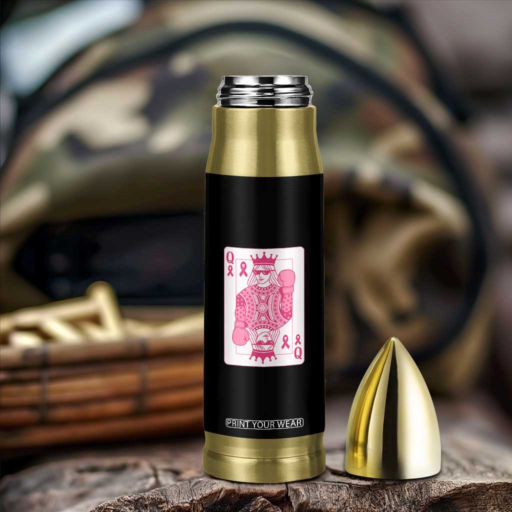 Breast Cancer Awareness Bullet Tumbler Queen Of Pink Ribbon Blackjack Cards Poker TS10 Print Your Wear