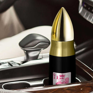 Breast Cancer Awareness Bullet Tumbler Queen Of Pink Ribbon Blackjack Cards Poker TS10 Print Your Wear
