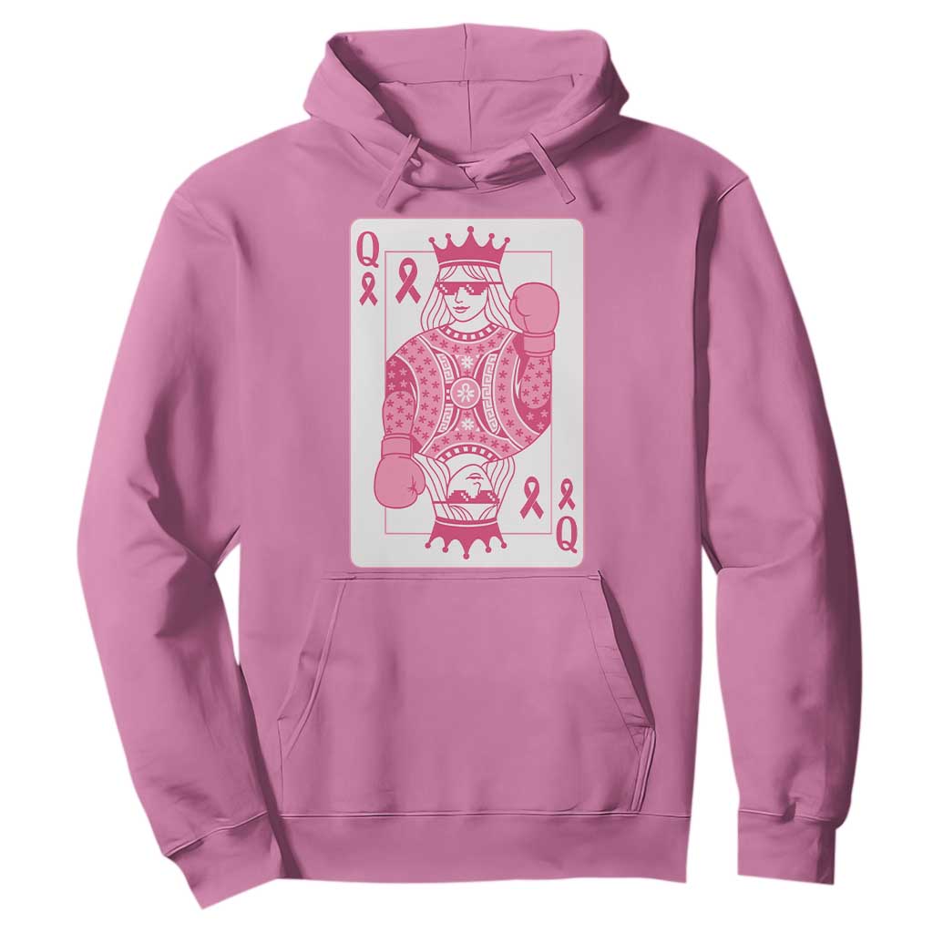 Breast Cancer Awareness Hoodie Queen Of Pink Ribbon Blackjack Cards Poker TS10 Azalea Print Your Wear