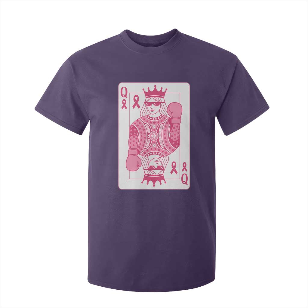 Breast Cancer Awareness T Shirt For Kid Queen Of Pink Ribbon Blackjack Cards Poker TS10 Purple Print Your Wear