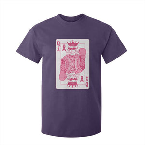 Breast Cancer Awareness T Shirt For Kid Queen Of Pink Ribbon Blackjack Cards Poker TS10 Purple Print Your Wear