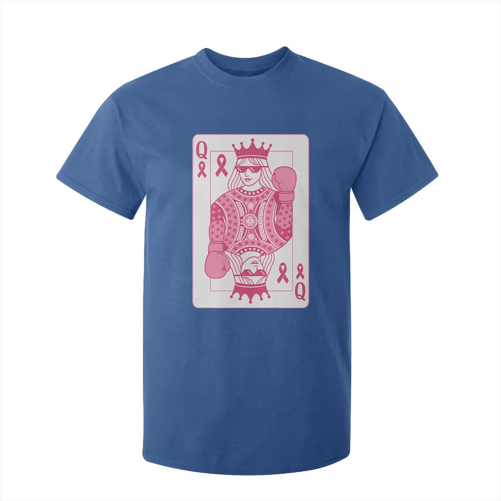 Breast Cancer Awareness T Shirt For Kid Queen Of Pink Ribbon Blackjack Cards Poker TS10 Royal Blue Print Your Wear