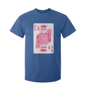 Breast Cancer Awareness T Shirt For Kid Queen Of Pink Ribbon Blackjack Cards Poker TS10 Royal Blue Print Your Wear