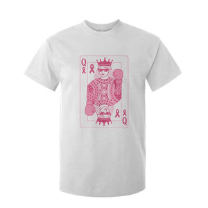 Breast Cancer Awareness T Shirt For Kid Queen Of Pink Ribbon Blackjack Cards Poker TS10 White Print Your Wear