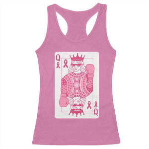 Breast Cancer Awareness Racerback Tank Top Queen Of Pink Ribbon Blackjack Cards Poker TS10 Azalea Print Your Wear