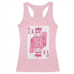 Breast Cancer Awareness Racerback Tank Top Queen Of Pink Ribbon Blackjack Cards Poker TS10 Light Pink Print Your Wear