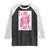 Breast Cancer Awareness Raglan Shirt Queen Of Pink Ribbon Blackjack Cards Poker TS10 Black White Print Your Wear