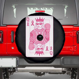 Breast Cancer Awareness Spare Tire Cover Queen Of Pink Ribbon Blackjack Cards Poker TS10 Black Print Your Wear