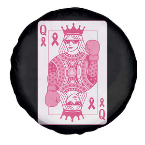 Breast Cancer Awareness Spare Tire Cover Queen Of Pink Ribbon Blackjack Cards Poker TS10 Print Your Wear