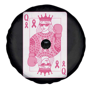Breast Cancer Awareness Spare Tire Cover Queen Of Pink Ribbon Blackjack Cards Poker TS10 Print Your Wear