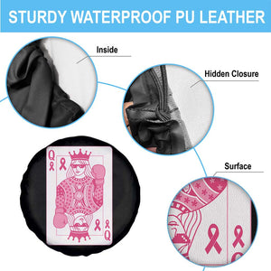 Breast Cancer Awareness Spare Tire Cover Queen Of Pink Ribbon Blackjack Cards Poker TS10 Print Your Wear