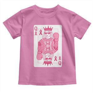 Breast Cancer Awareness Toddler T Shirt Queen Of Pink Ribbon Blackjack Cards Poker TS10 Azalea Print Your Wear