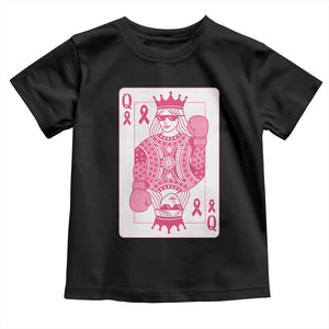 Breast Cancer Awareness Toddler T Shirt Queen Of Pink Ribbon Blackjack Cards Poker TS10 Black Print Your Wear